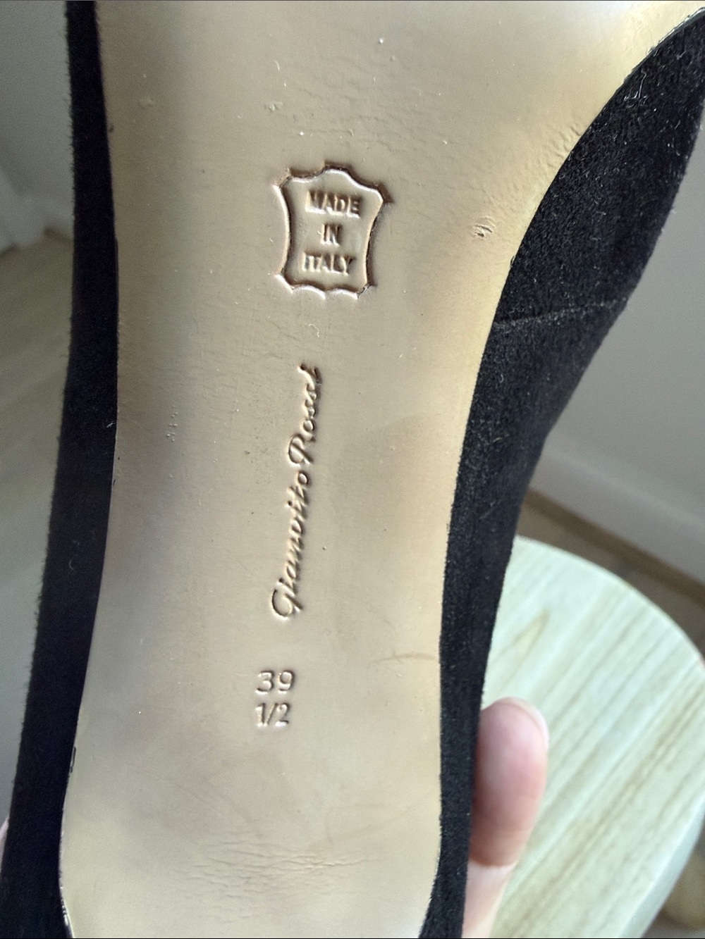 Gianvito Rossi Black Suede Lace-Up Peep Toe Ankle Boots - Picture 2 of 5